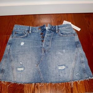 BRAND NEW Free People Denim Mini Skirt
